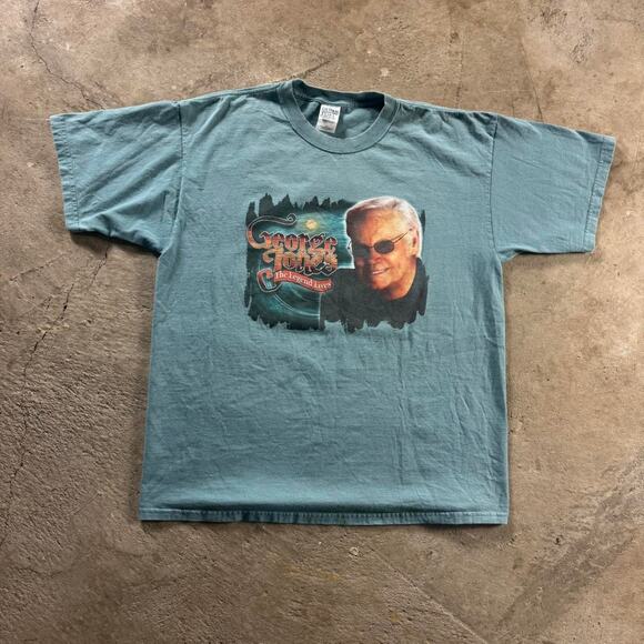 Y2K George Jones Graphic T-Shirt - Picture 1 of 8